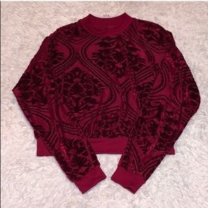 Topshop Velvet Top